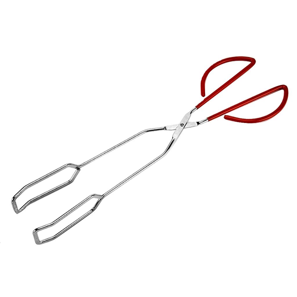 2Pcs Never Rust BBQ Barbecue Scissors Tongs Bread Tong Kitchen Buffet Pliers