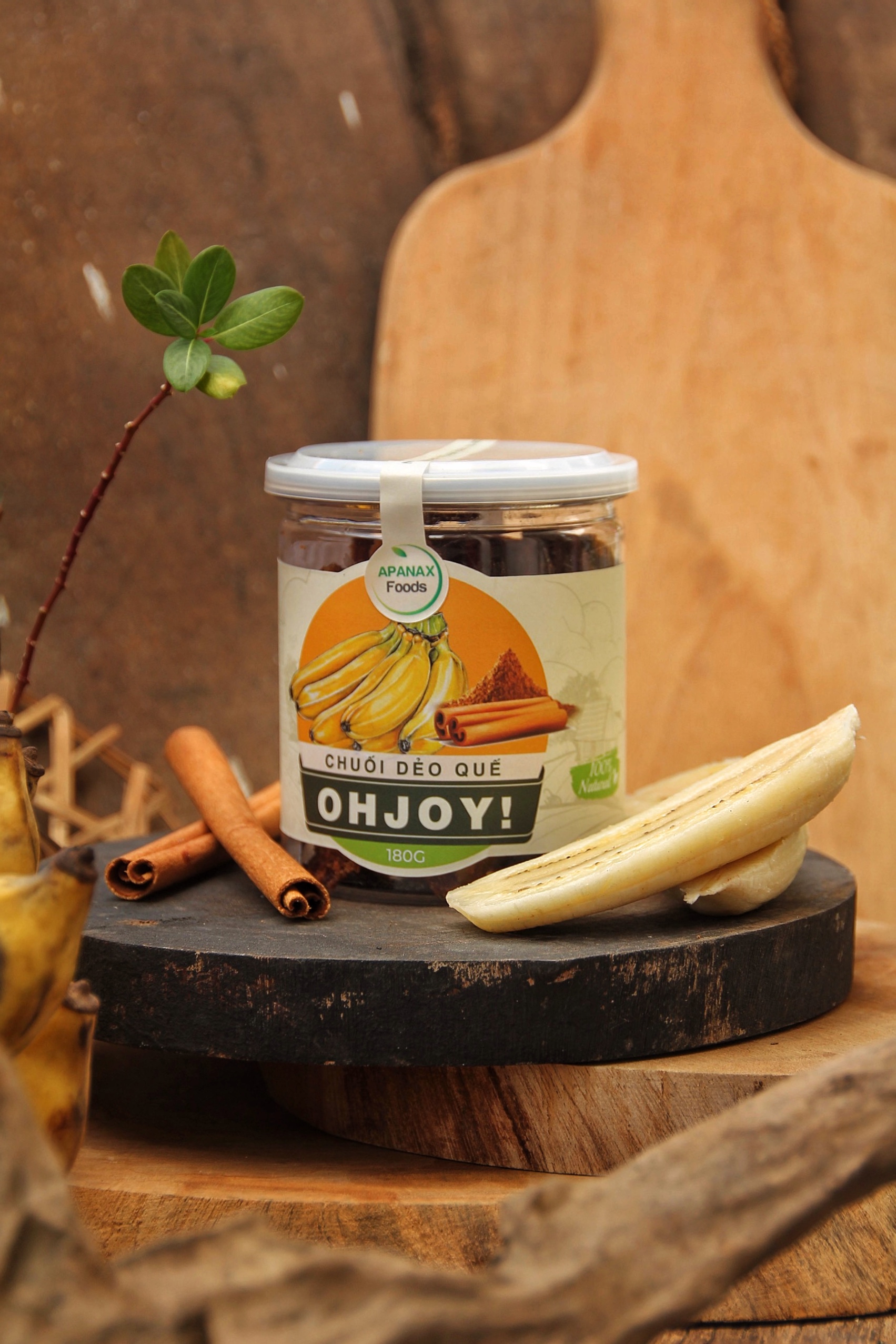 CHUỐI DẺO QUẾ KHÔNG ĐƯỜNG OHJOY