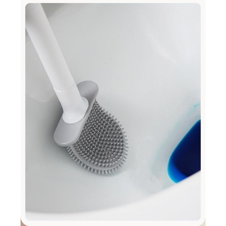 Cọ Vệ Sinh Toilet Bồn Cầu Bằng Silicon Mẫu Mới Lắp Ráp Tiện Lợi