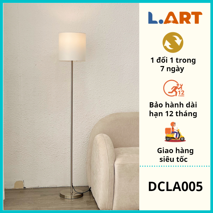 Đèn cây đứng màu bạc dễ lắp đặt kiểu dáng Vintage DCLA005