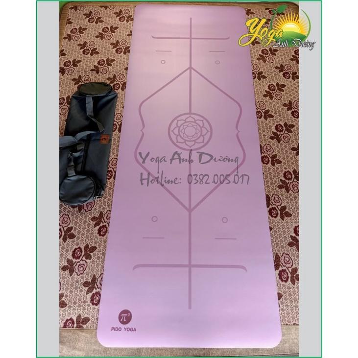 Thảm Tập Yoga Pido ( thảm định tuyến PU Cao Cấp Chính Hãng ( tặng kèm túi đeo)