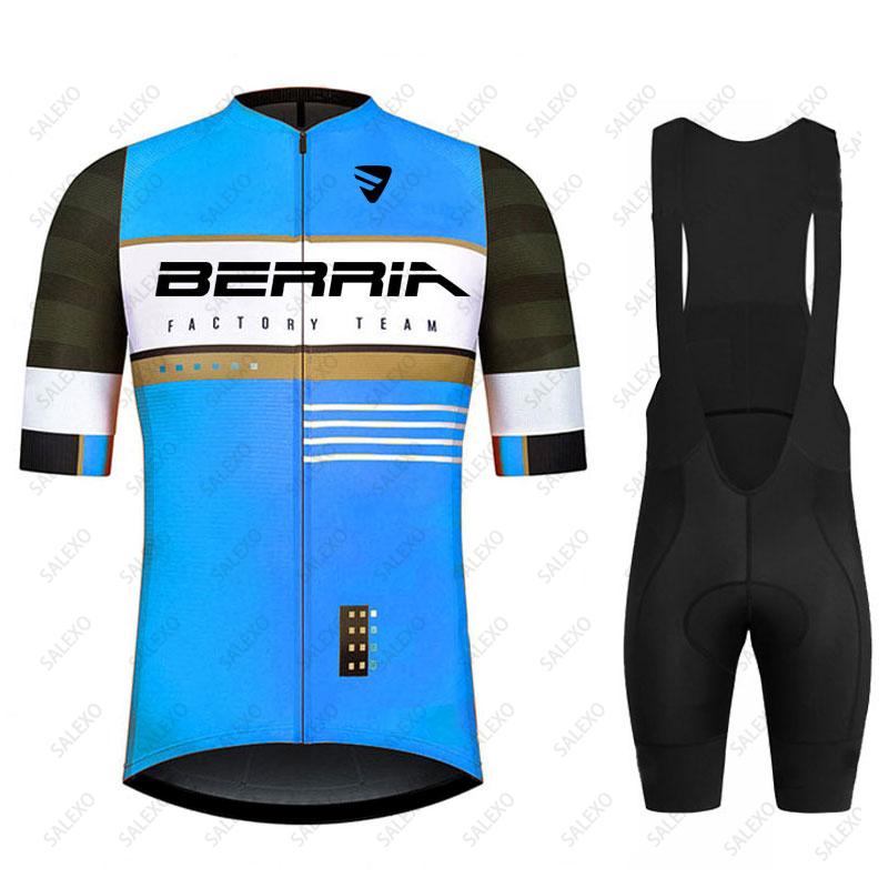 2023 BERRIA Đội Nam Ngắn Tay Đi Xe Đạp Jersey Bộ Mùa Hè MTB Maillot Ropa Ciclismo Đi Xe Đạp Quần Áo Thể Thao Xe Đạp Phù Hợp Với Color: 8 Size: S