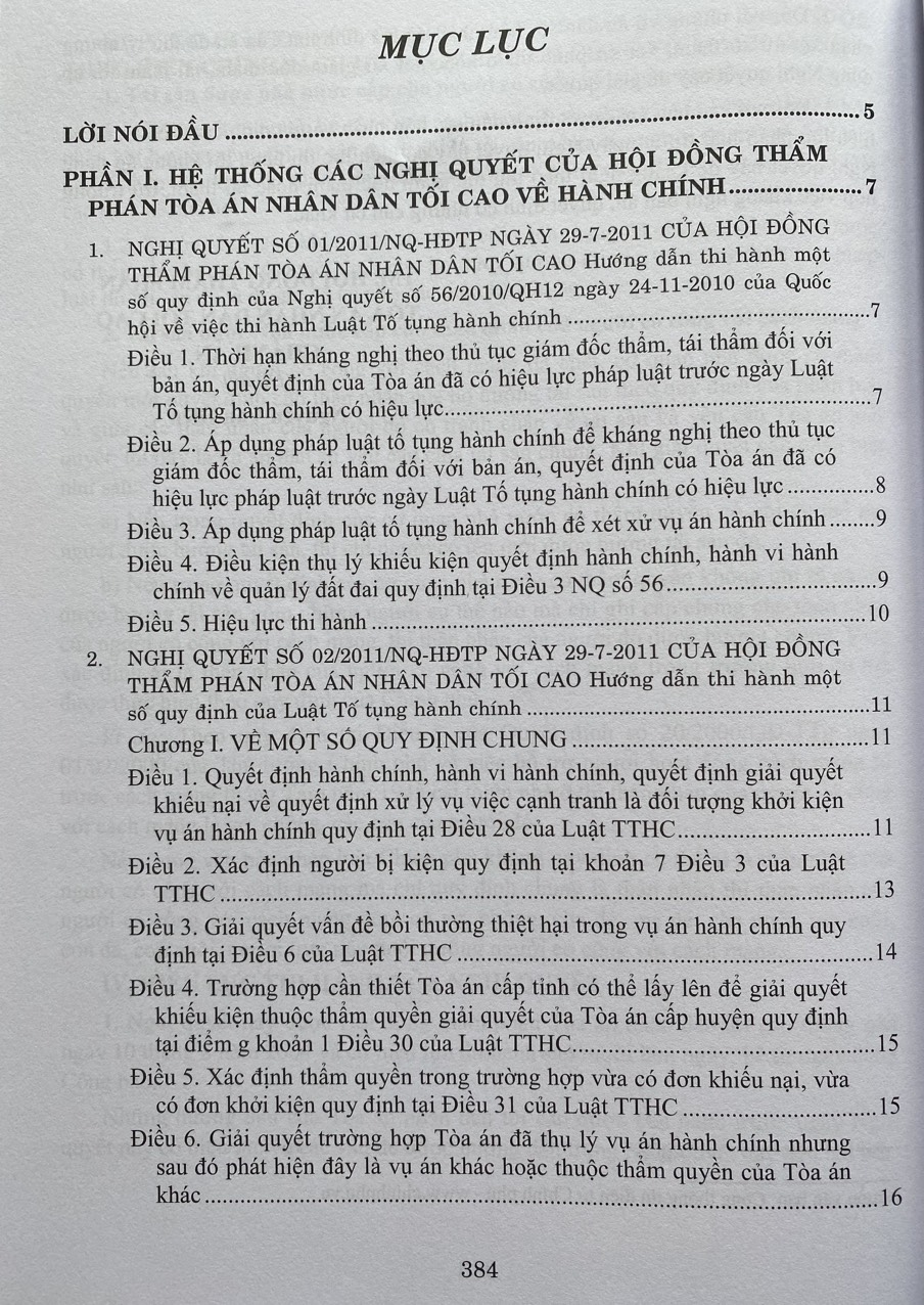 Hệ Thống Các Nghị Quyết Của Hội Đồng Thẩm Phán, Toà Án Nhân Dân Tối Cao Về  Hành Chính, Kinh Tế - Thương Mại và Hôn Nhân Gia Đình Từ Năm 2000 Đến 2023