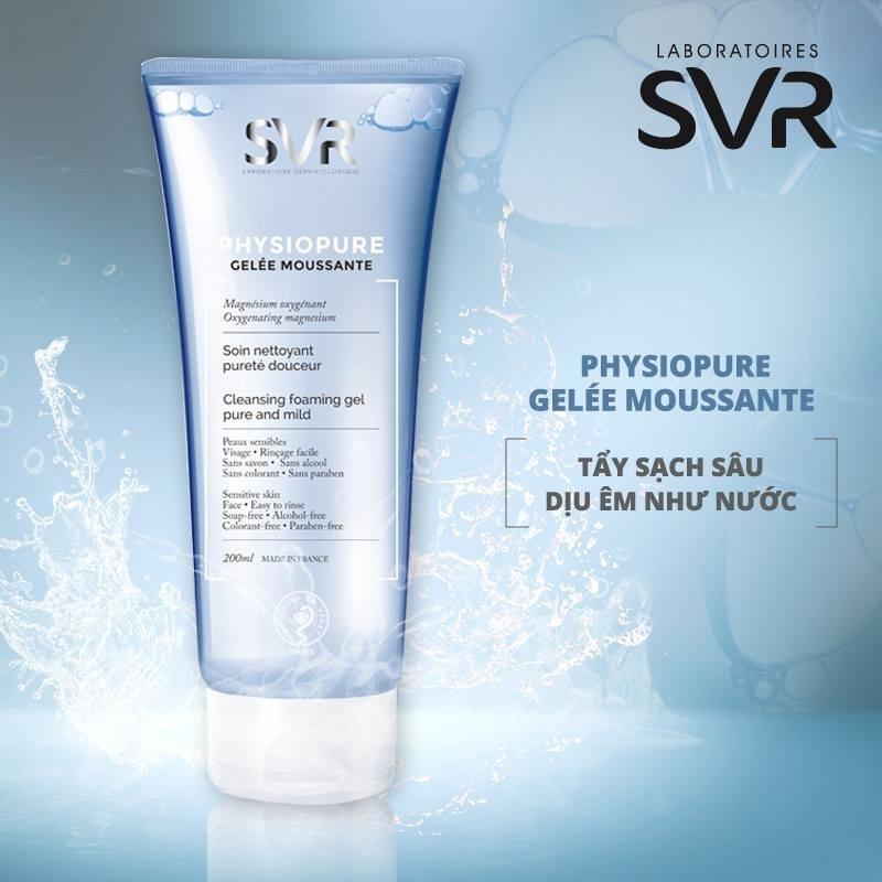 Sữa Rửa Mặt Dành Cho Da Nhạy Cảm SVR Physiopure Gelée Moussante 200ml