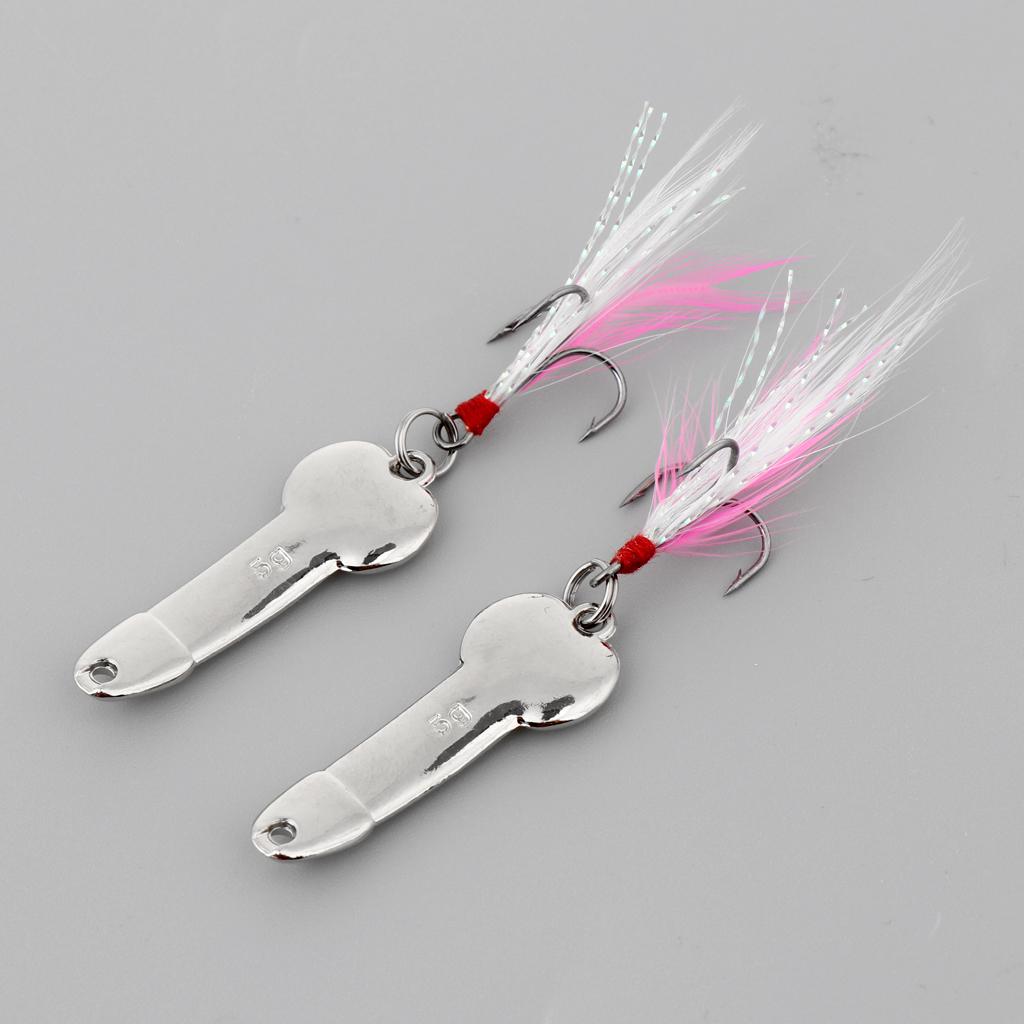 2pcs Metal Wobble Fish Lure Spoon Fishing Sequins Hard Bait Spinnerbaits 5g