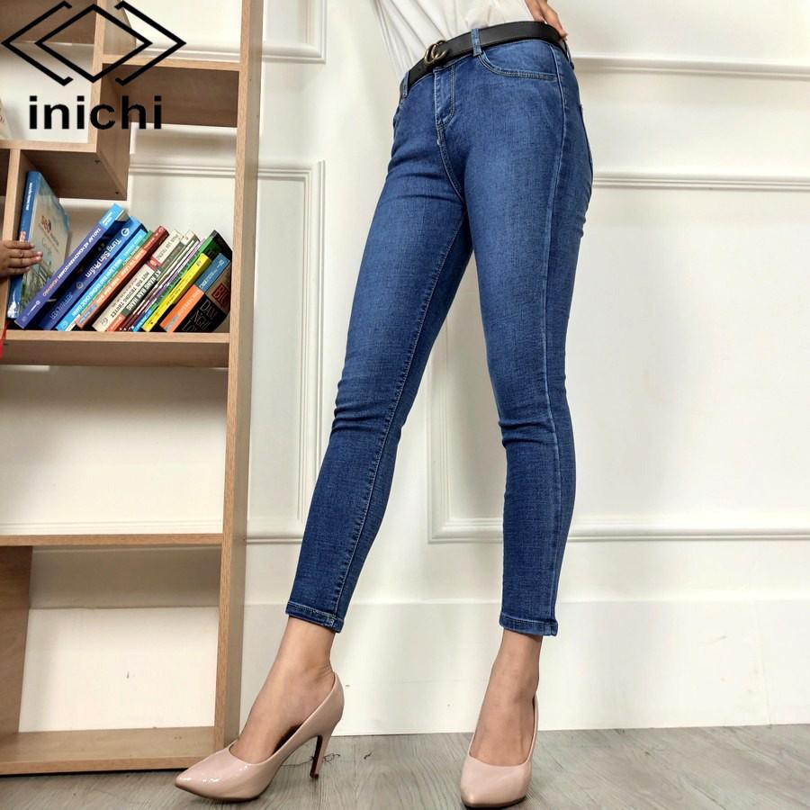 Quần jean nữ INICHI Q706 dáng skinny ôm chất co dãn dài 9 tấc xịn xò tôn dáng