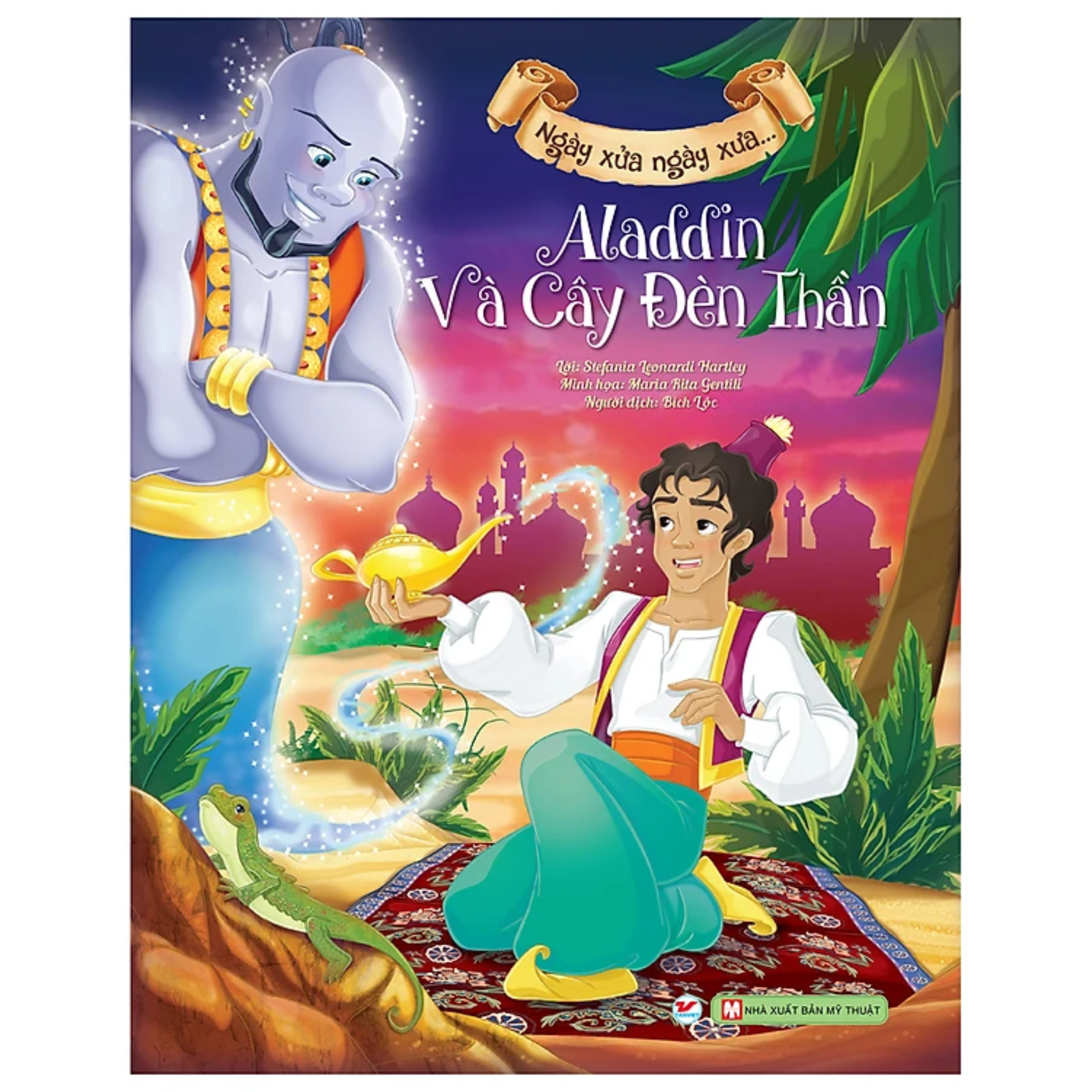 Combo 4Q Sách Song Ngữ Anh - Việt Ngày Xửa Ngày Xưa: Aladdin Và Cây Đèn Thần + Người Đẹp Ngủ Trong Rừng + Nàng Bạch Tuyết Và Bảy Chú Lùn + Cô Bé Lọ Lem