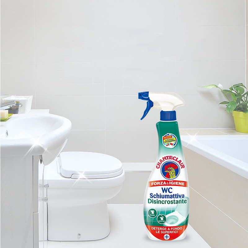 Xịt tẩy bồn cầu &amp; Tẩy rêu nền xi măng, tẩy gạch men nhà tắm ố vàng Chanteclair WC Ý 625ml