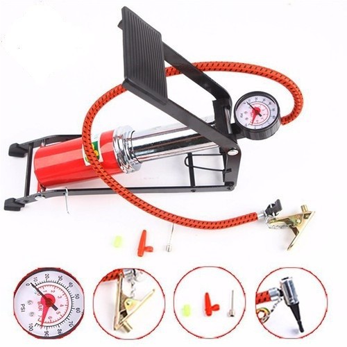 BƠM ĐẠP CHÂN CÓ ĐỒNG HỒ ĐO ÁP SUẤT THẾ HỆ MỚI, CHẤT LIỆU HỢP KIM SIÊU BỀN, CHẮC CHẮN - BƠM ĐA NĂNG CHUYÊN DÙNG BƠM XE ĐẠP, XE MÁY, Ô TÔ, CÁC LOẠI ĐỒ CHƠI PHAO