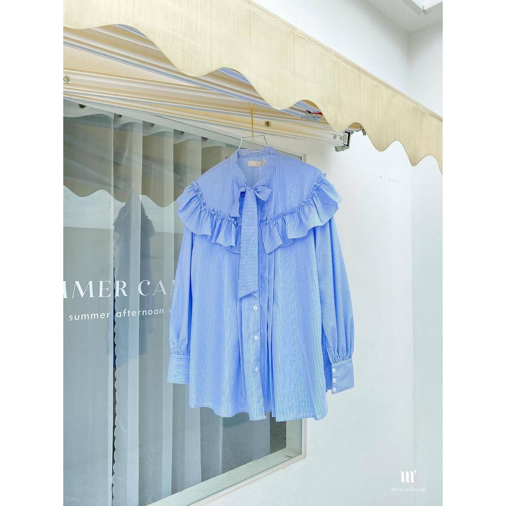 Áo sơ mi công sở nữ Méo shop dài tay tiểu thư cách điệu phong cách Hàn Quốc Bow Blouse