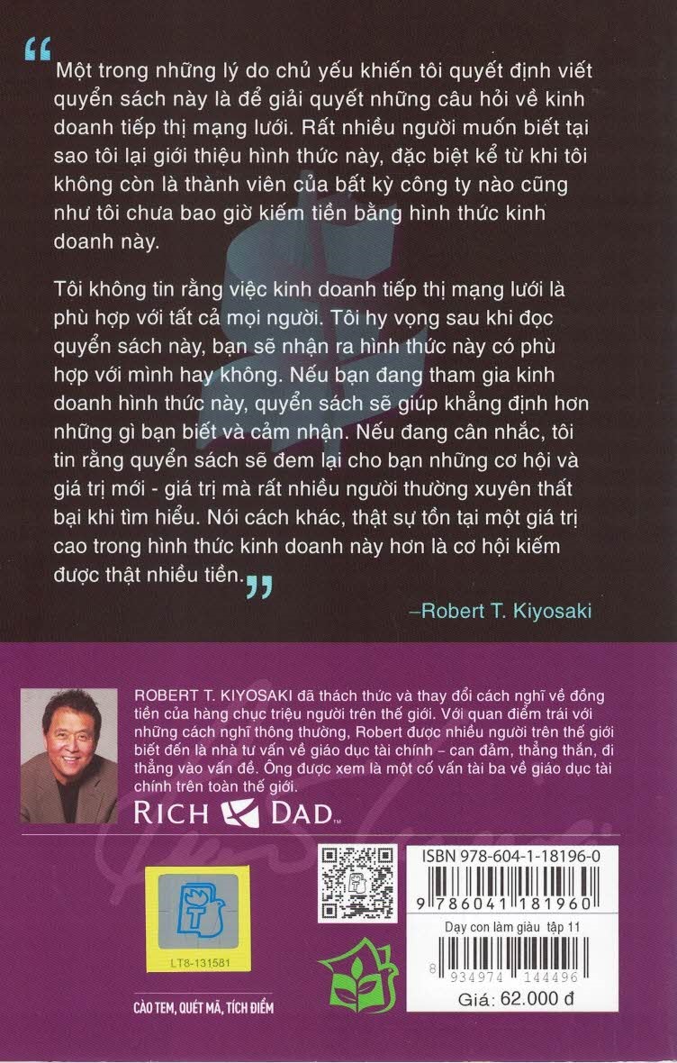 DẠY CON LÀM GIÀU - TẬP 11: TRƯỜNG DẠY KINH DOANH CHO NHỮNG NGƯỜI THÍCH GIÚP ĐỠ NGƯỜI KHÁC (Bản in năm 2022)