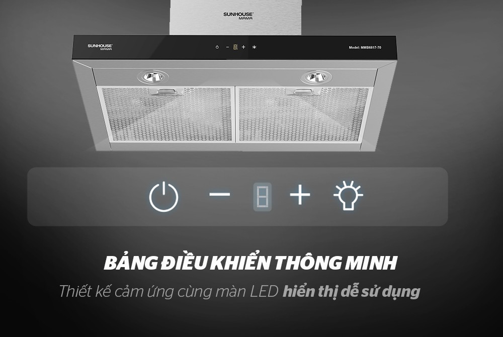Máy hút mùi cao cấp chữ "T" Sunhouse Mama MMB6817-70 - Hàng Chính Hãng