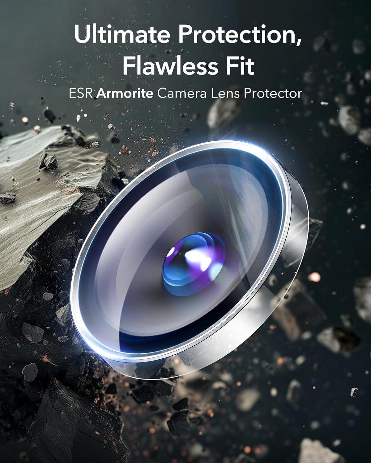 Kính Cường Lực siêu mỏng chống trầy xước bảo vệ ống kính camera ESR cho iPhone 16 Pro / iPhone 16 Pro Max - Hàng Chính Hãng