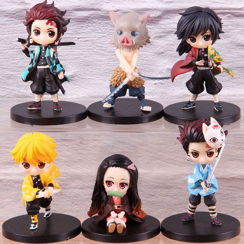 Bộ Mô hình tượng Kimetsu no yaiba Thanh gươm diệt quỷ set 6 Figure