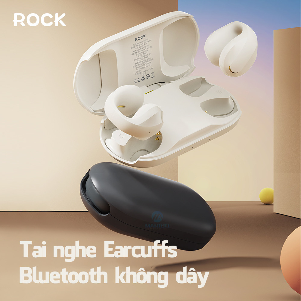 Tai nghe Bluetooth không dây kẹp tai TWS Rockspace Sound EarCuffs nghe nhạc lên đến 20h Hàng chính hãng BH 12 tháng