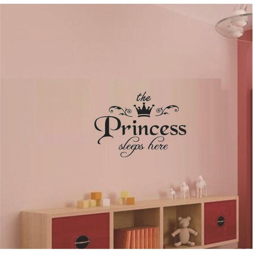 Decal trang trí tường - Chữ Tiếng anh PRINCESS nữ hoàng