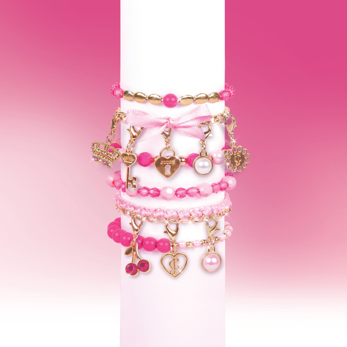 Đồ Chơi Bộ Làm Vòng Tay Juicy Couture Hồng Điệu Đà MAKE IT REAL 4413MIR