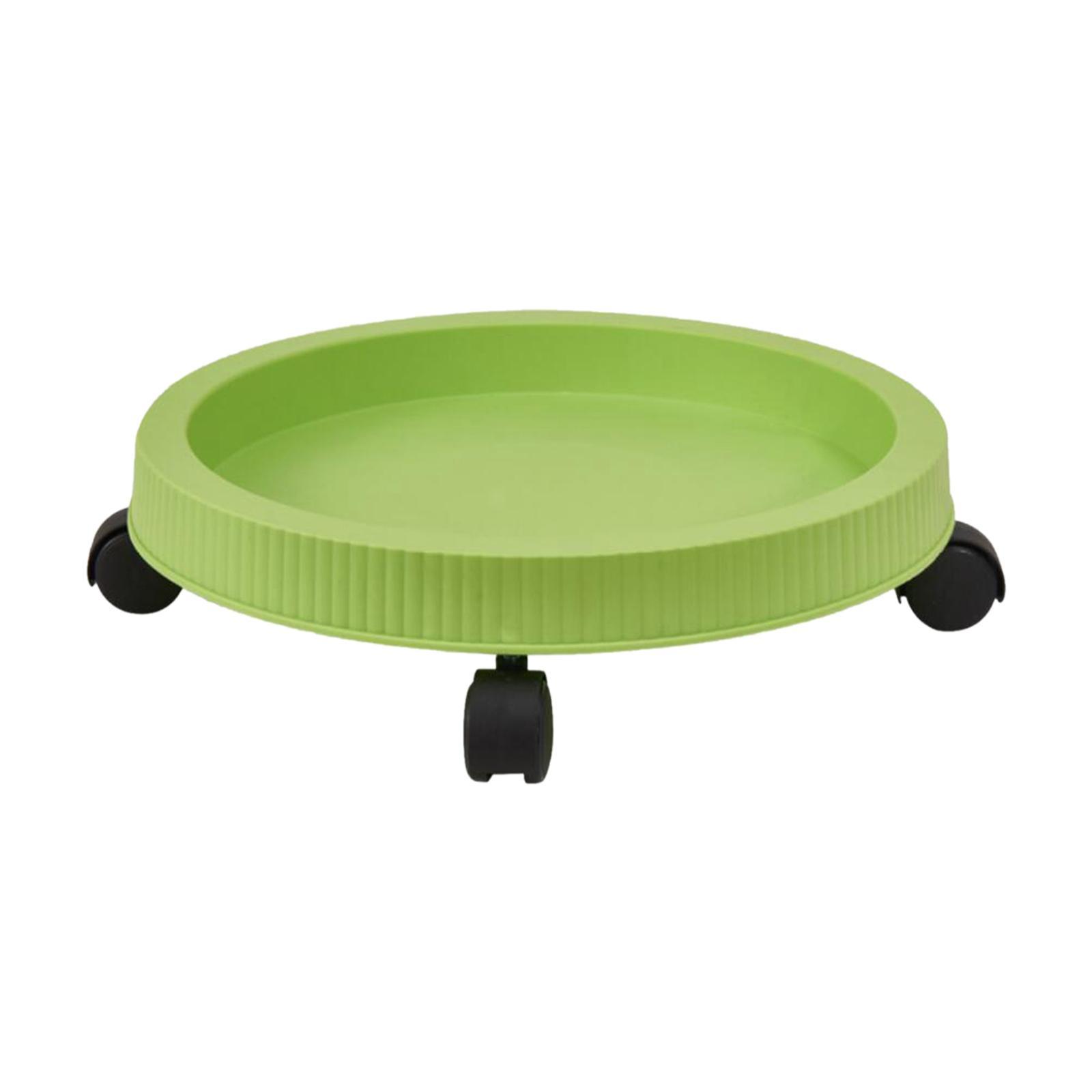 Rolling Flower Pot Tray with Wheels Plant Saucer Potted Flower