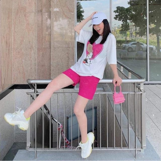 Bộ đồ mặc nhà nữ in tim