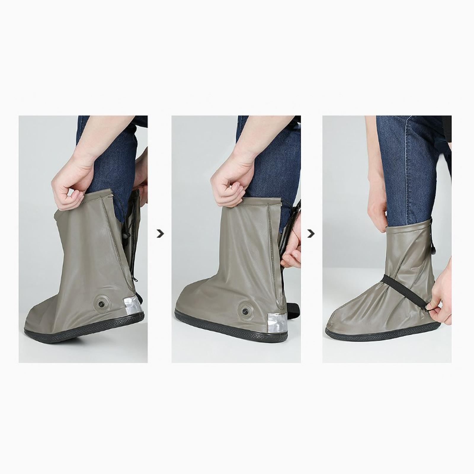 PVC Waterproof Rain Shoes Cover Overshoes Snow Protection for Adults Camping