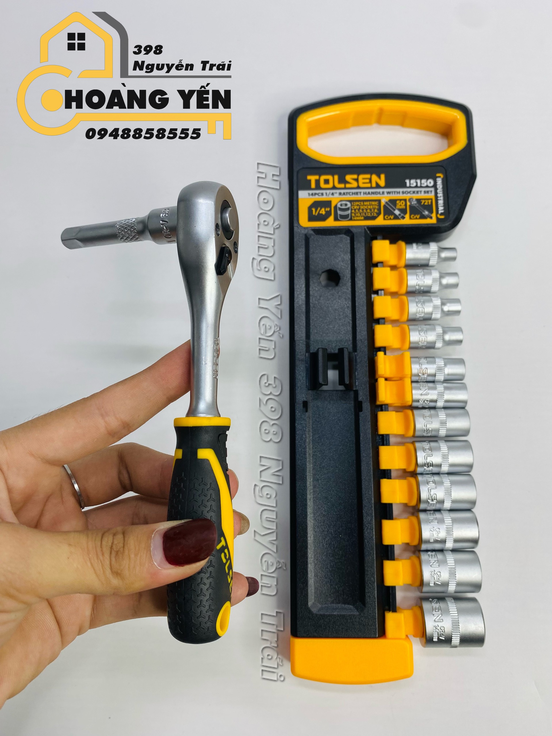 Bộ đầu típ tự động 12 món Tolsen 15152 - Bạc