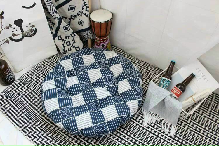 Đệm Tròn Ngồi Bệt , Đệm Lót Ghế Xinh Xắn Phong Cách Nhật Bản Kích Cỡ 45x5cm - Hàng Loại 1 Chính Hãng MINIIN