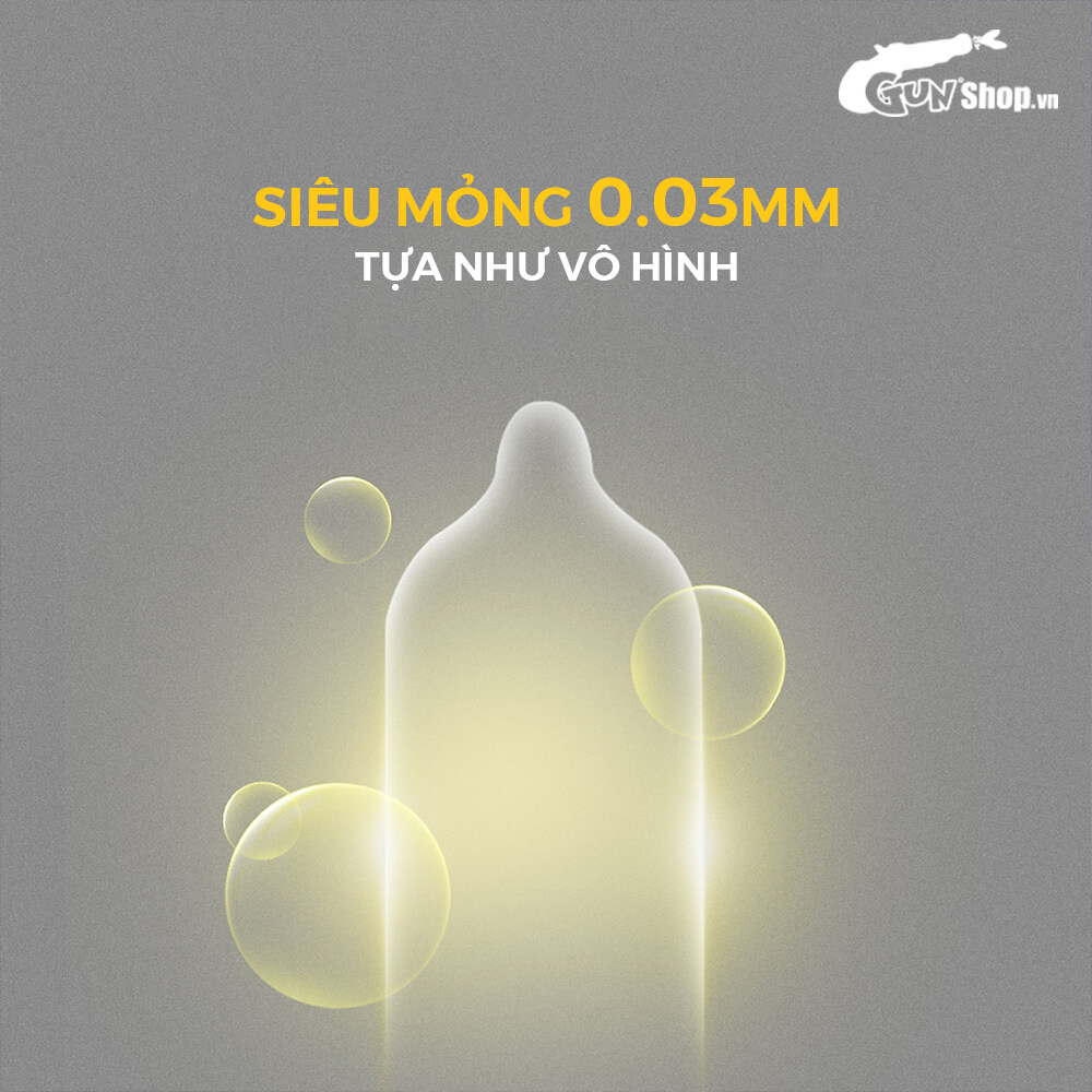 Bao cao su Shell Sensitive Prolong - Siêu mỏng 0.03mm, kéo dài thời gian - Hộp 3 cái