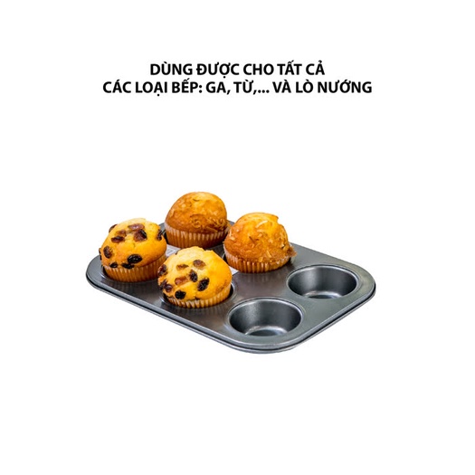  Khay Nướng Bánh CD 6Cup Carlmann CM008242 