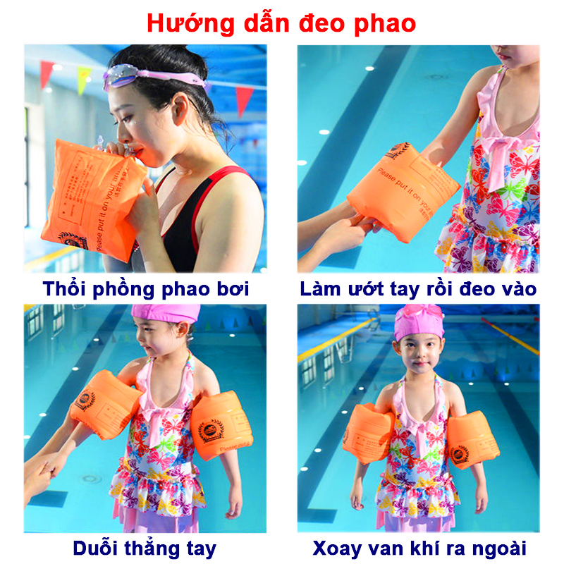 Phao tay cho bé và người lớn cao cấp Baby-S, Phao bơi cho bé nhiều màu sắc tươi sáng – SPB005