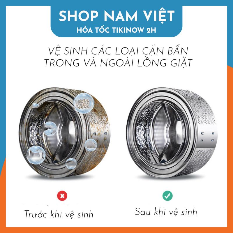 Hộp 12 Viên Vệ Sinh Lồng Máy Giặt, Tẩy Sạch Cặn và Vi Khuẩn