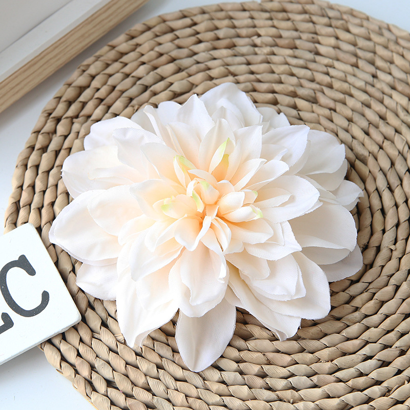 Đầu Hoa Thược Dược Lụa 15cm Cao Cấp Trang Trí Tiệc Decor Đồ Handmade