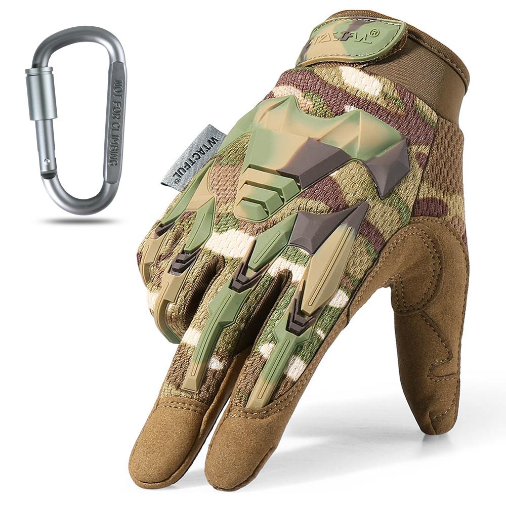 Găng Tay Chiến Thuật Camo Quân Sự Quân Đội Dùng Găng Tay Thể Thao Leo Núi Bóng Sơn Chụp Săn Bắn Đi Xe Trượt Tuyết Full Ngón Tay Găng Tay Hở Ngón Nam