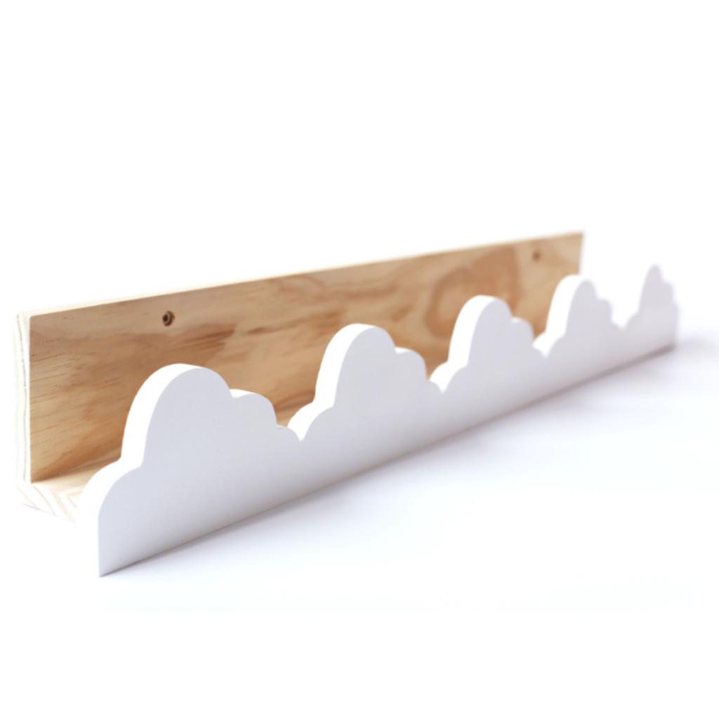 Cartoon Shaped Wooden Wall Shelf Display Rack Floating Shelves Bracket