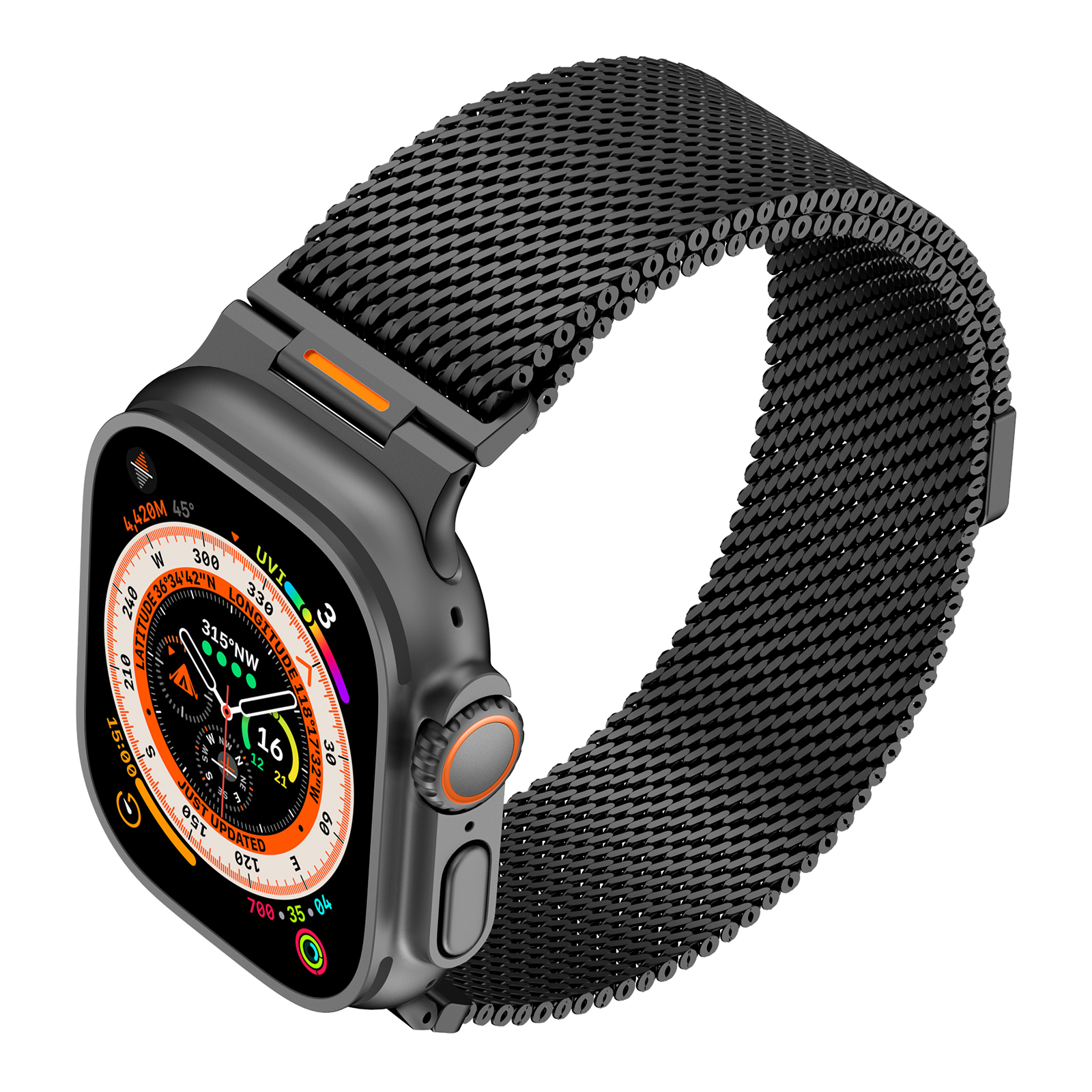Dây Thép Milan Từ Tính Phantom cho Apple Watch Series 4/5/6/7/8/9/SE3/10/11 & Apple Watch Ultra 1/2/3 Size 44/45/46/49mm - Hàng Chính Hãng