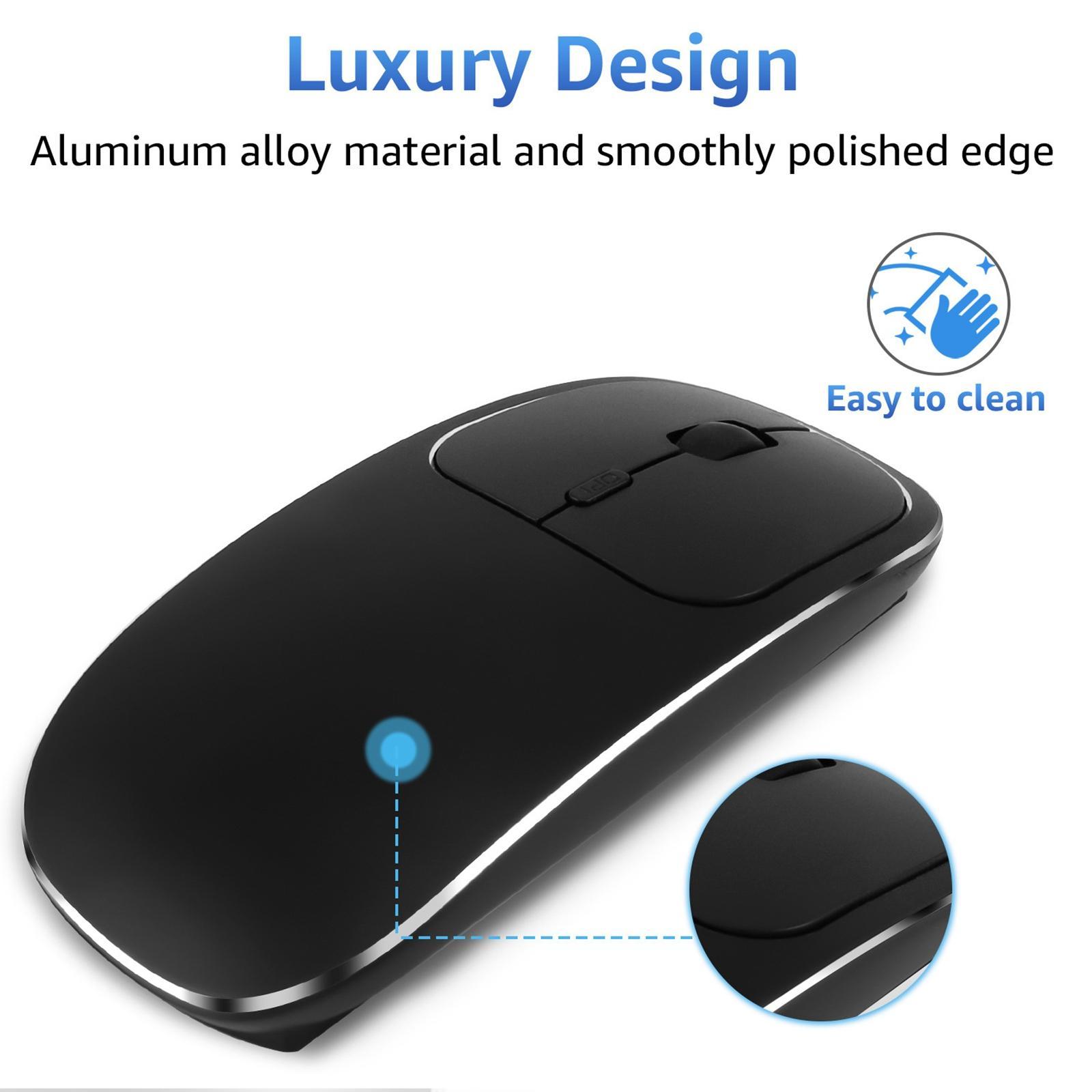 Portable 2.4G Wireless Mouse with USB Receiver Mice for PC Notebook Black