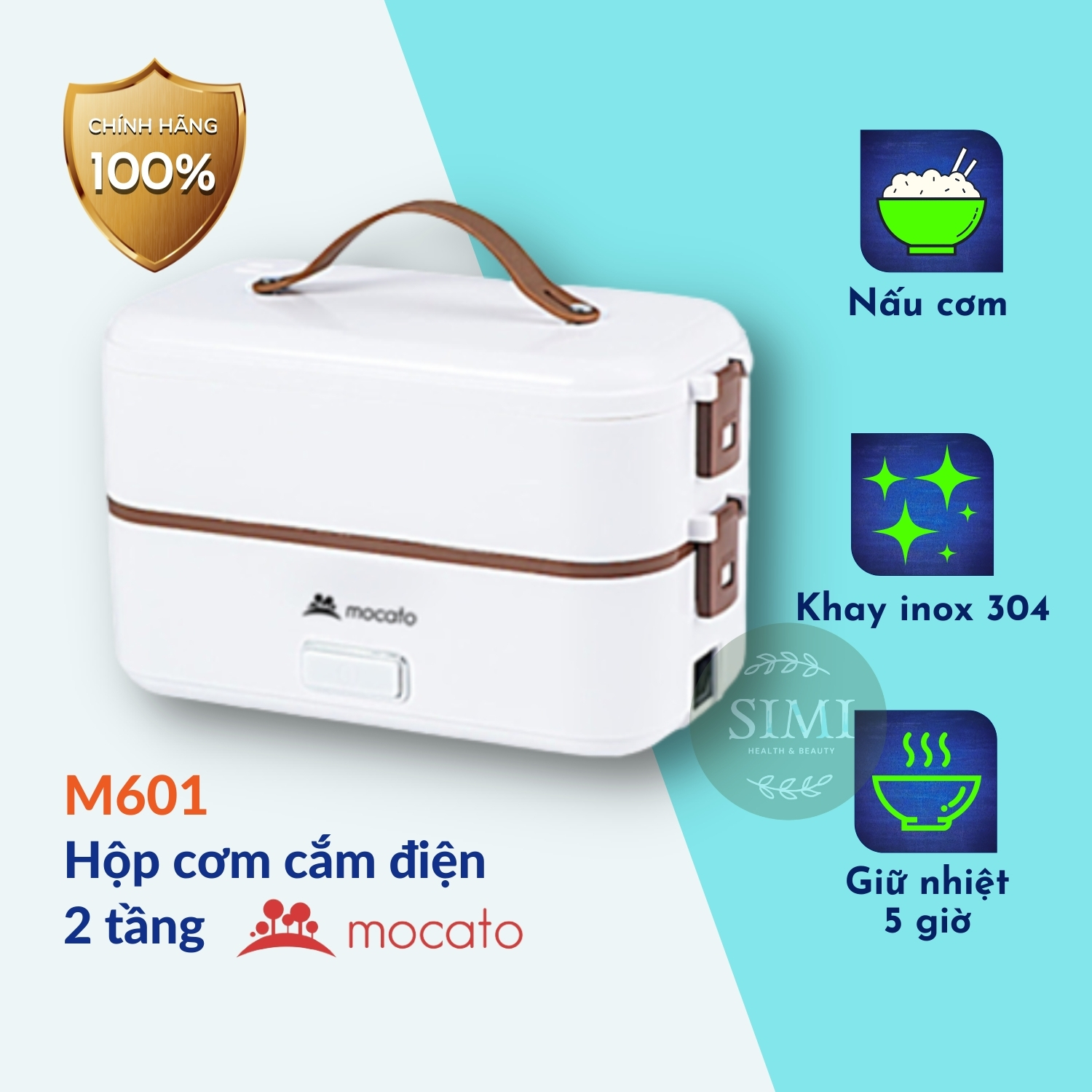 Hộp Cơm Điện 2 Tầng Mocato M601