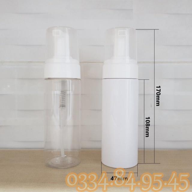 Chai xịt giọt tạo bọt 100ml chiết mỹ phẩm - Lọ  đựng sữa rửa mặt, sữa tắm du lịch.