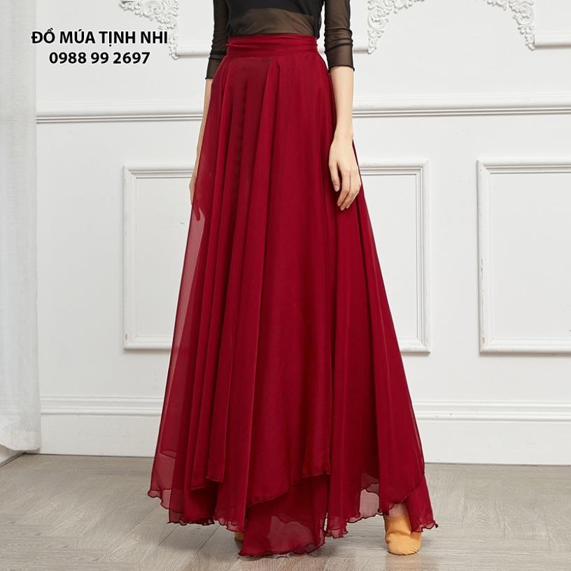 Chân váy | Tà váy múa cổ trang | Váy múa dân gian | múa hiện đại 720 độ CV04 - Đồ Múa Tịnh Nhi