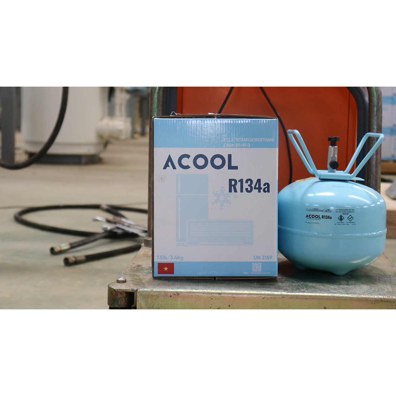 ACOOL R134a bình 3,4 Kg - HÀNG CHÍNH HÃNG (mới)