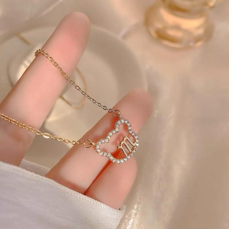 Dây Chuyền Nữ Titan Mặt Gấu Chữ M Đẹp Quà Tặng Bạn Gái Ring House