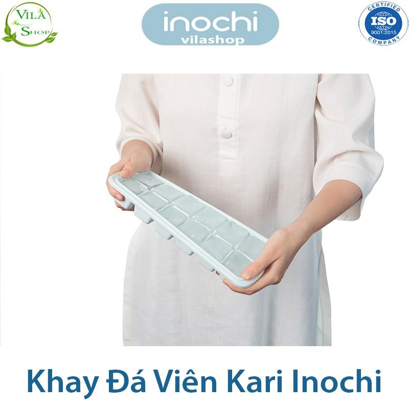 Khay Làm Đá, Khay Làm Thạch Kari 12 Viên, Khay Tích Trữ Đồ Ăn Dặm Cho Bé Nhựa Dẻo Cao Cấp Inochi Kháng Khuẩn - Khử Mùi