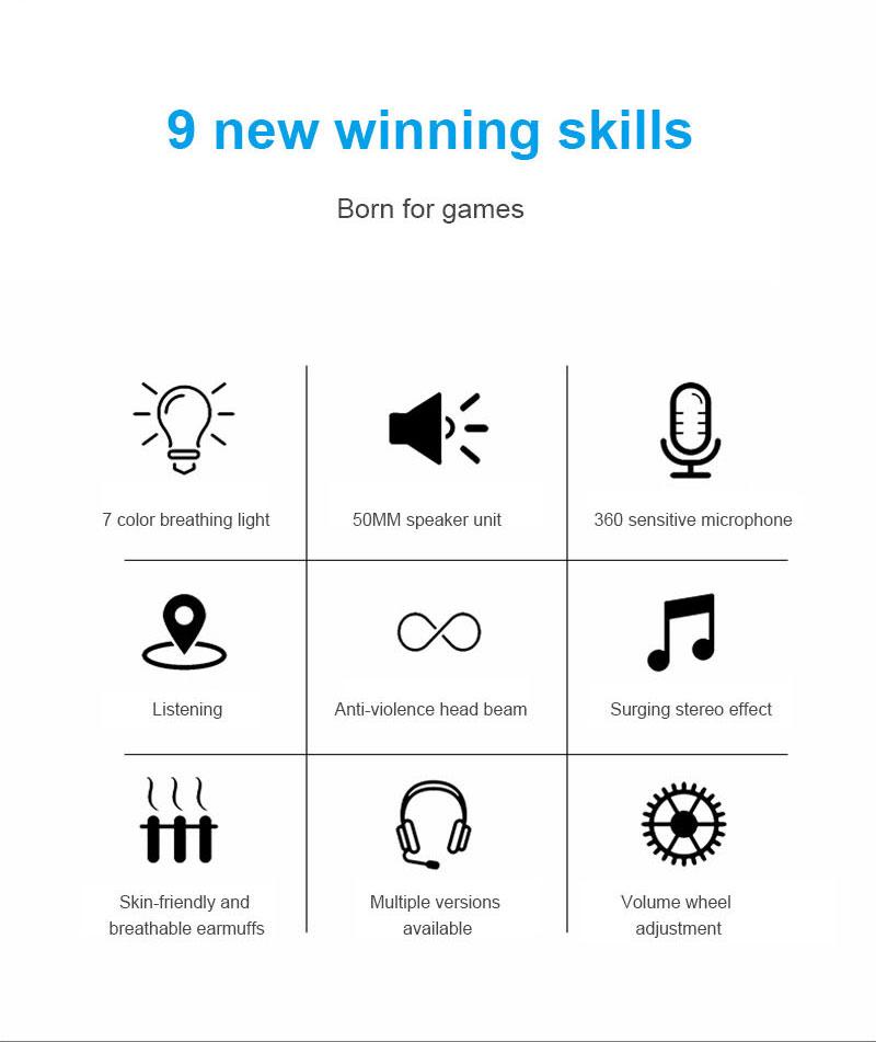 Chuyên Nghiệp Led Game Thủ Tai Nghe Cho Máy Tính PS4 PS5 Fifa 21 Tai Nghe Chơi Game Bass Stereo PC Tai Nghe Có Dây Kèm Mic