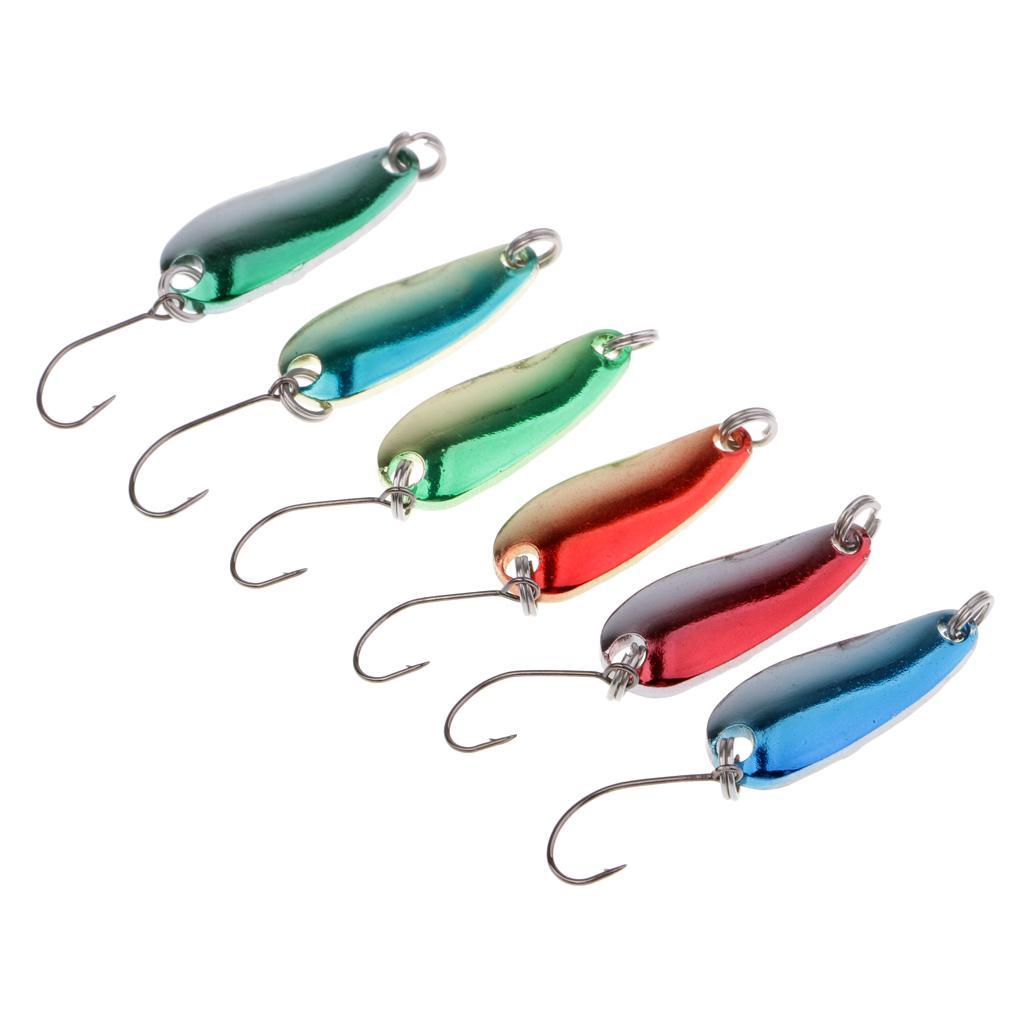 10pcs Metal Spoon Fishing Lure Spinner Hard Jig Bait for Bass Trout Salmon
