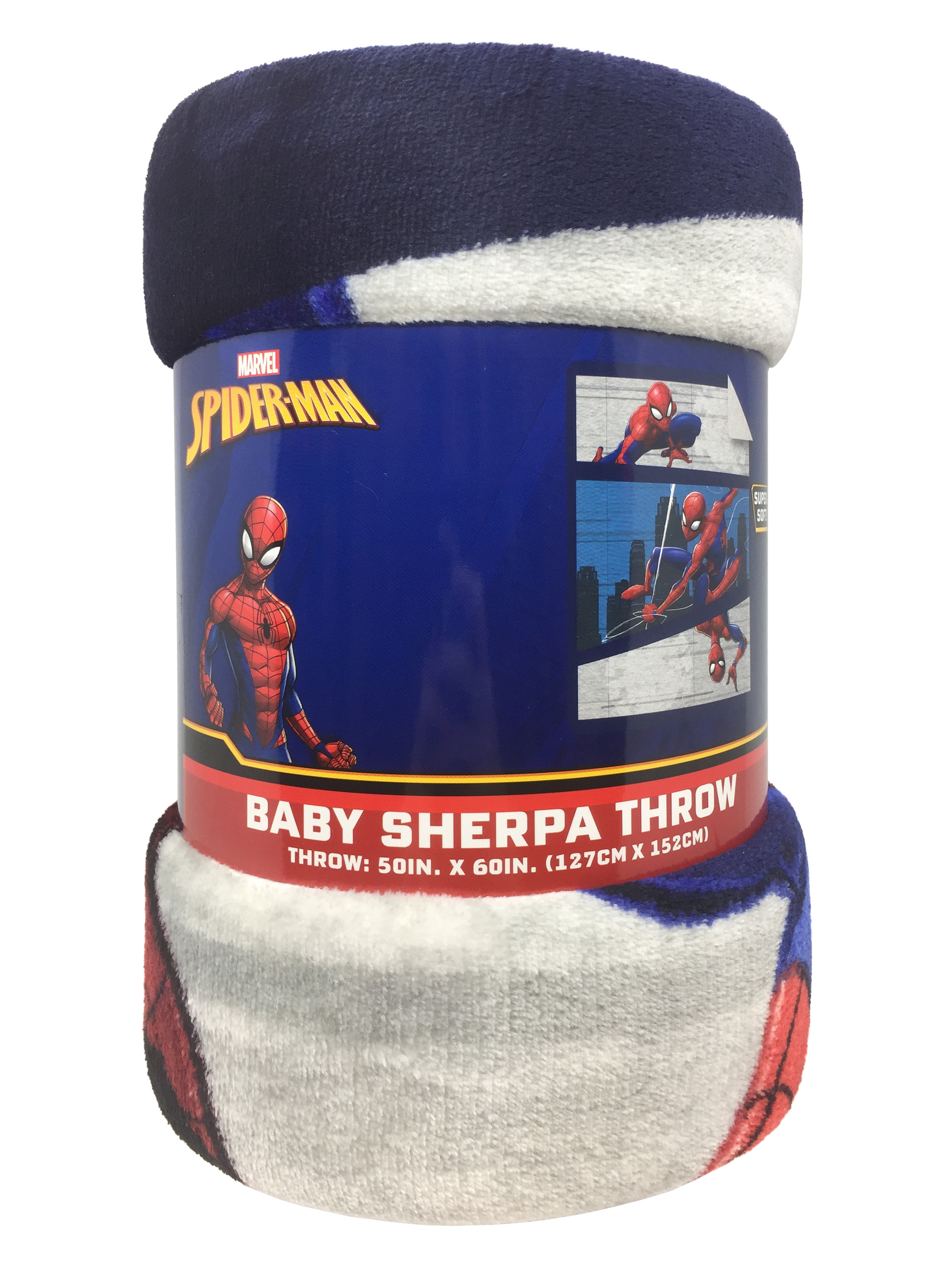 Mền ( Chăn ) tiện dụng hình người nhện - Spiderman City Swinger Sherpa - Backed Throw