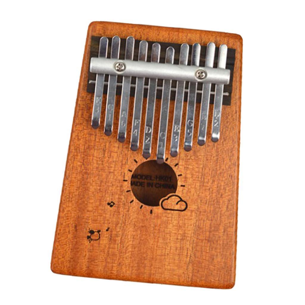10 Key Kalimba Thumb Piano Mbira Solid Wood Musical Percussion