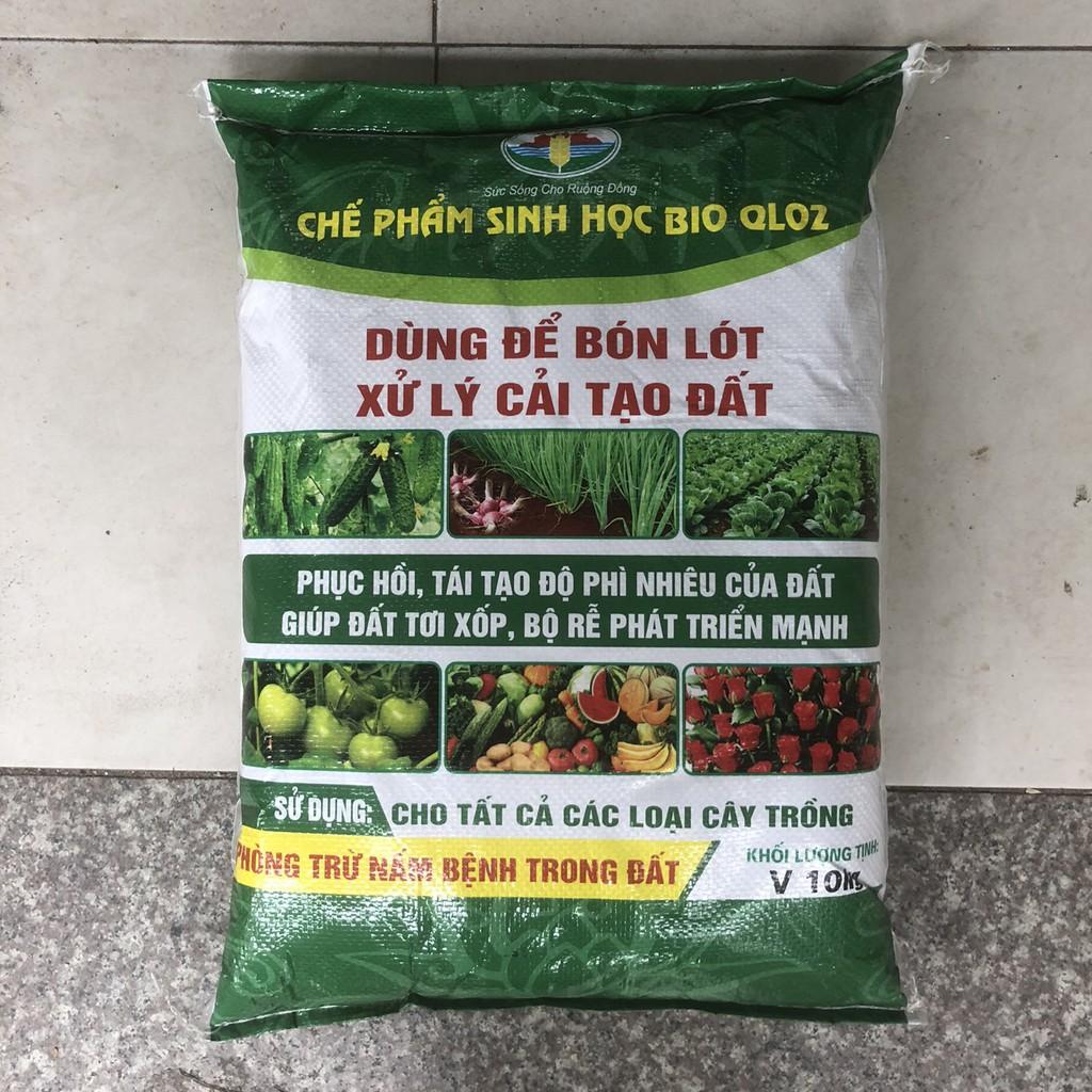 Chế phẩm sinh học QL02 bón lót, cải tạo đất trồng rau, trồng hoa, cây cảnh