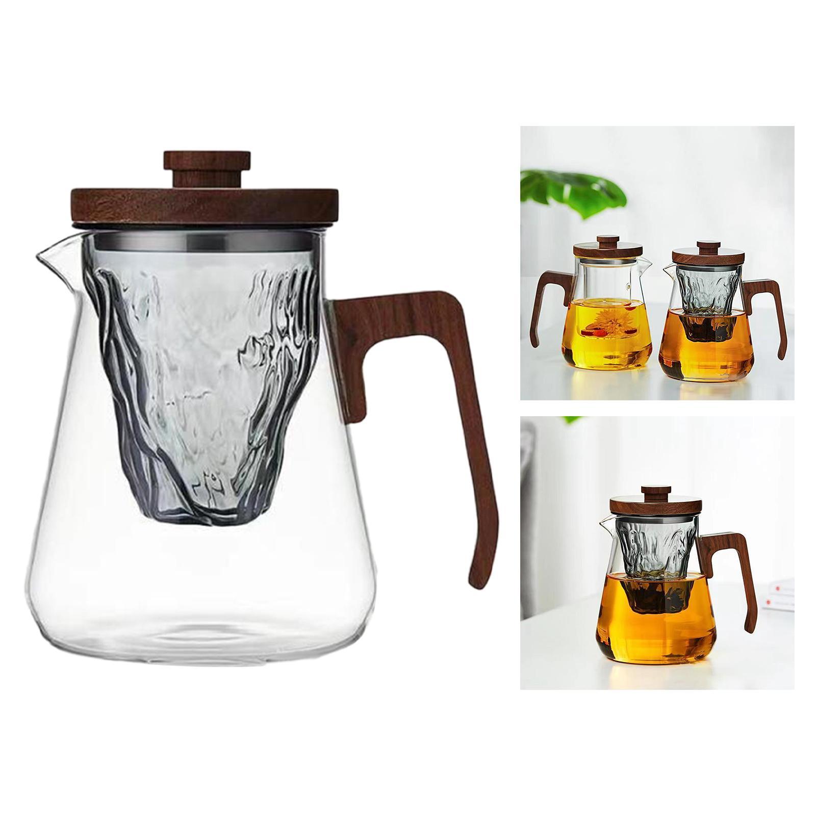 Portable Glass Tea Kettle Large Capacity for Table Household Kitchen