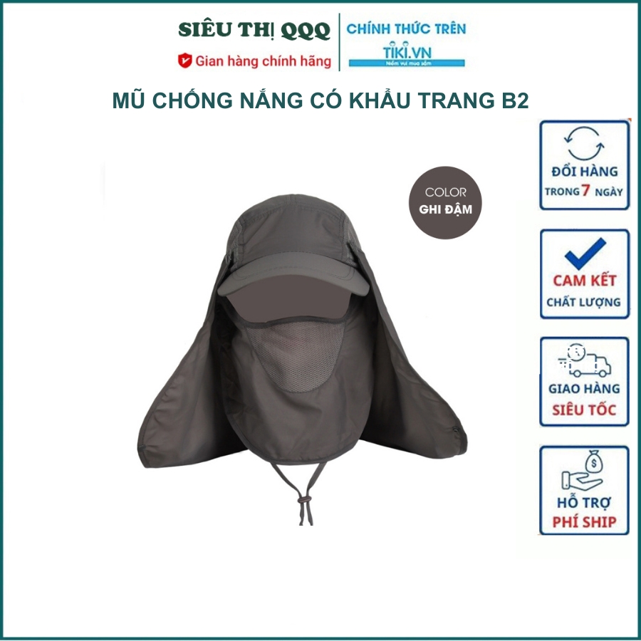 Mũ nón đi nắng có bịt mặt