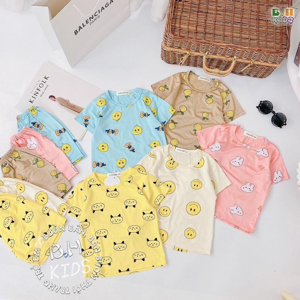 Đồ Bộ Cho Bé Gái Trai Mùa Hè Cộc Tay Thun Lạnh Mặc Nhà Nhiều Hình, Quần Áo Trẻ Em Minkymom Kwoo BinhPhuong.Store