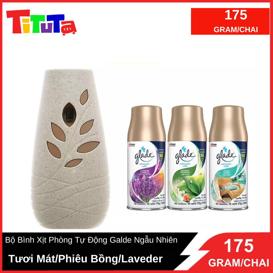 Bộ Bình Xịt Tự Động Glade Hương Biển Phiêu Bồng 3 in 1